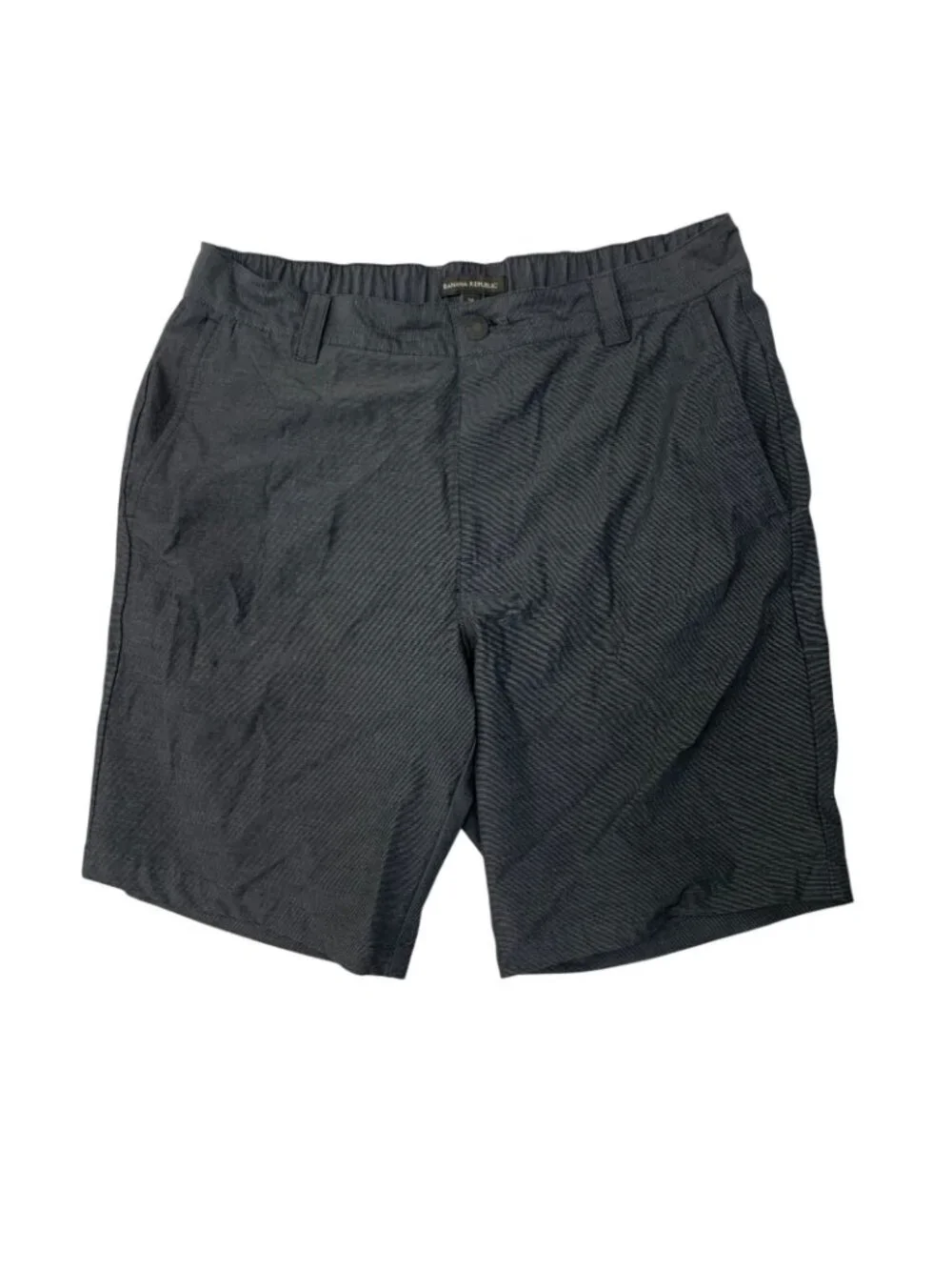 NWOT Banana Republic Men's  34 Black Striped Stretch Shorts